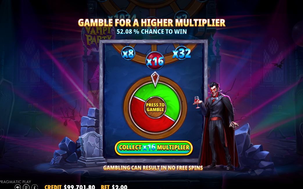 Free Spins counter and tumble multiplier during a cascade