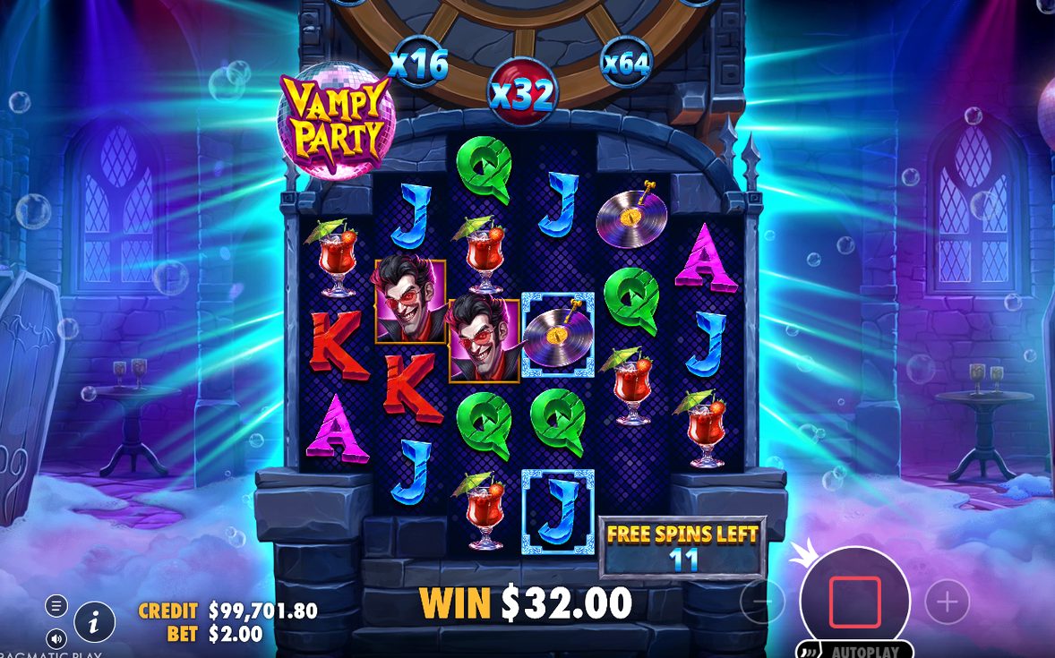 Free Spins round with the starting multiplier active